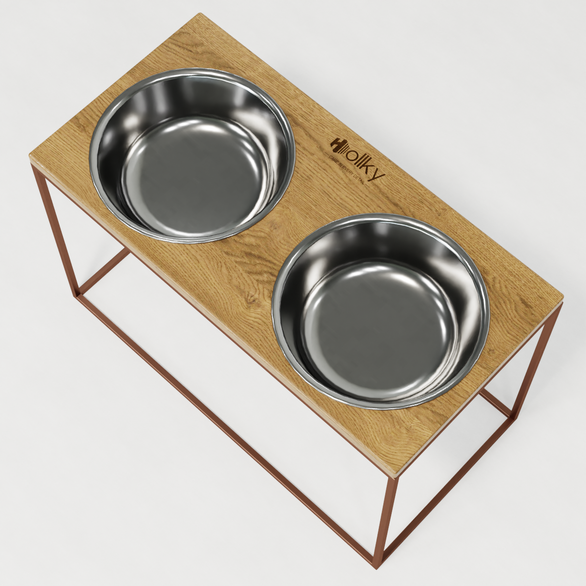 Миски на подставке для очень больших собак Hollky Base XXL40 2х2,8 л (BXXL40-643240-GLNT) - фото 7