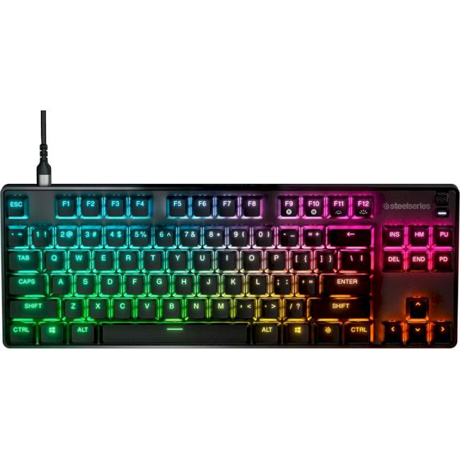 Клавіатура оптична SteelSeries Apex 9 TKL з RGВ-підсвічуванням провідна USB Чорний (64847) - фото 2