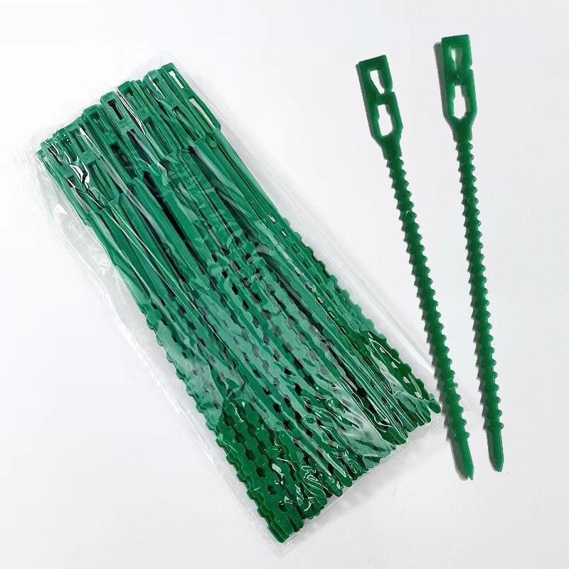 Кліпси-стяжки для підв'язування рослин пластикові 50 шт. (HOMROS-GRN-1282)