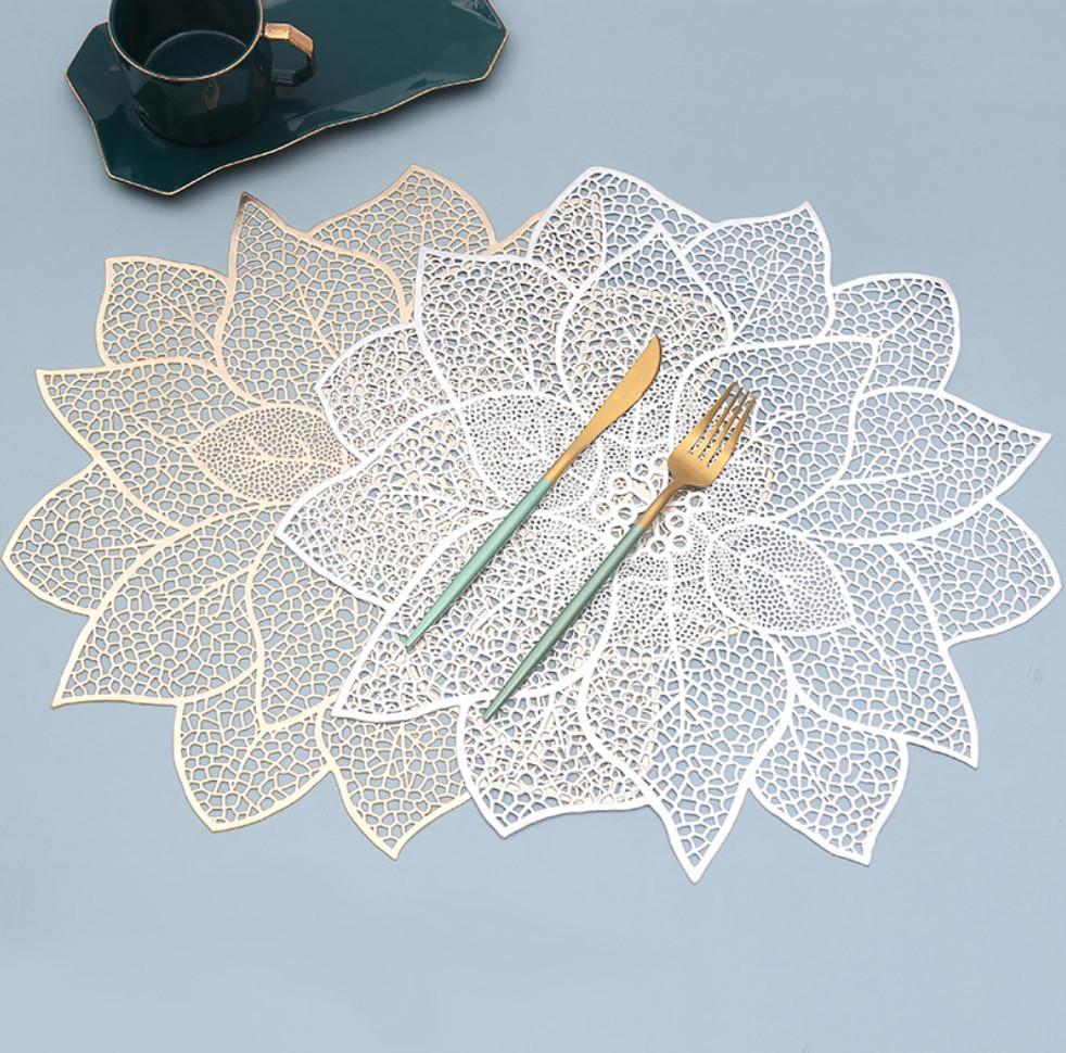 Салфетка сервировочная 38 см фигурная Золотистый (5460) - фото 3 Салфетка сервировочная 38 см фигурная Золотистый (5460) - фото 3