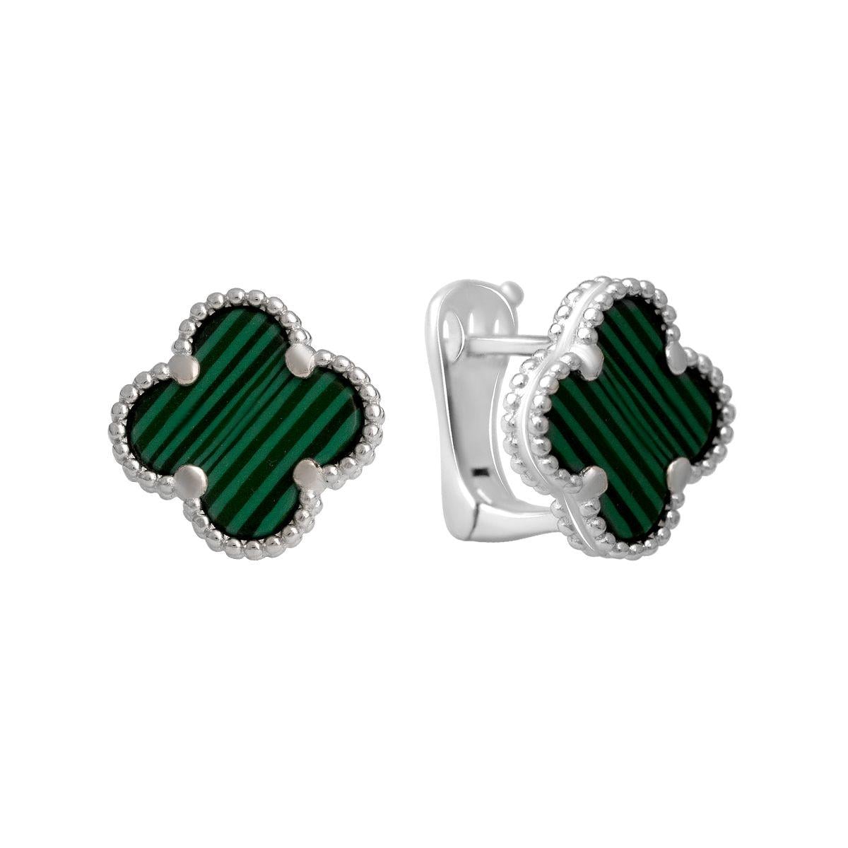 Серебряные серьги с малахитом (2099062)