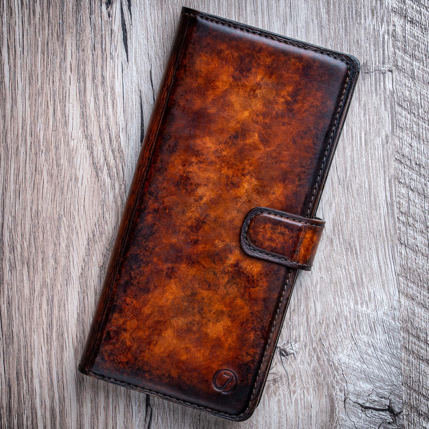 ᐉ Винтажный кожаный чехол книжка Exclusive для iPhone 13 Mini | Мрамор