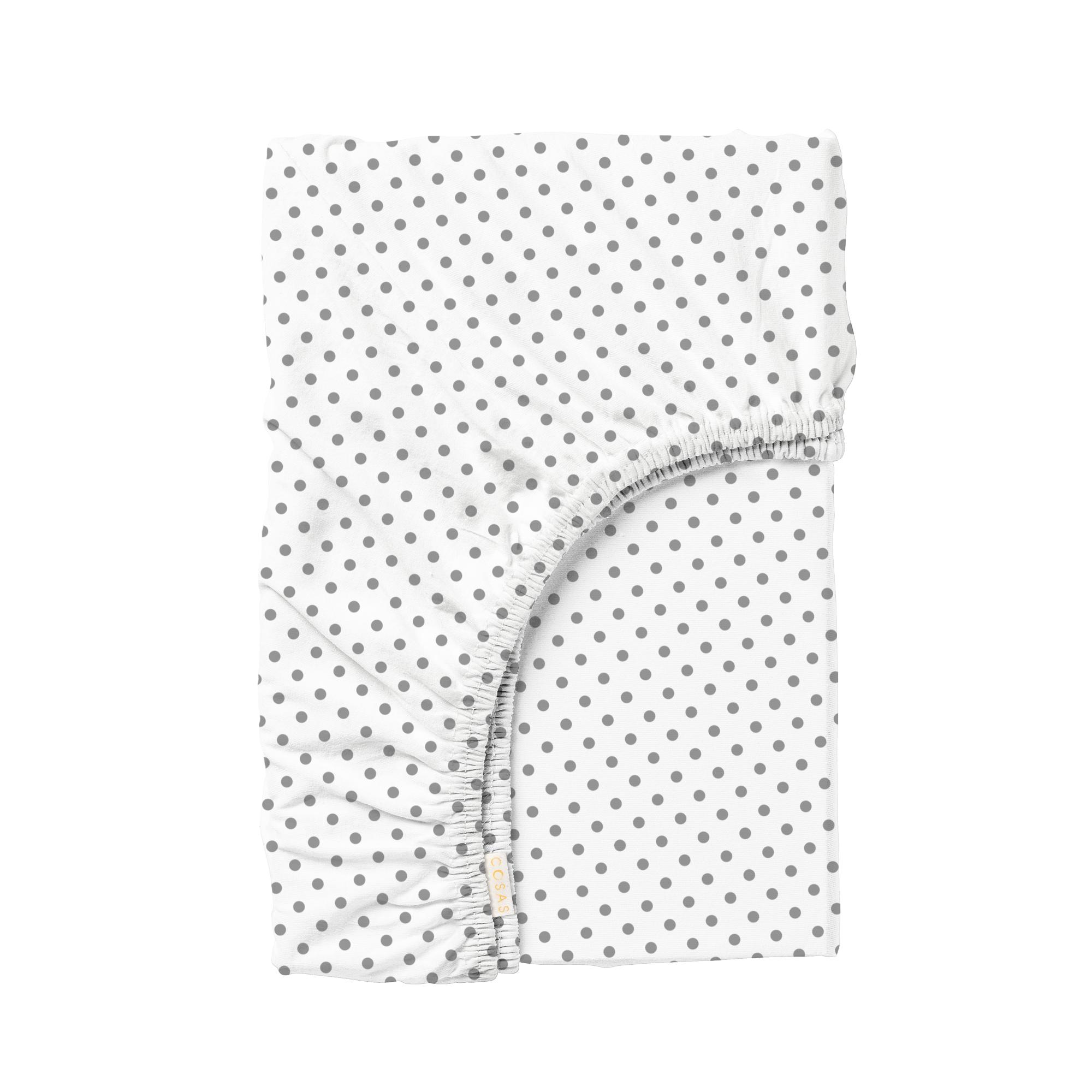 Простынь Cosas GREY DOTS на резинке 80х160х20 см (4822052089651)