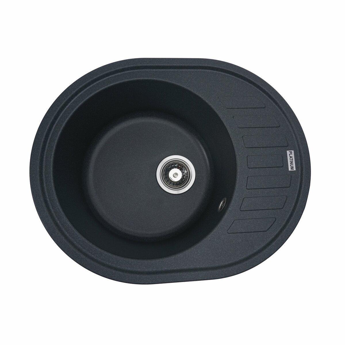 Мойка для кухни гранитная Platinum 6250 SOUL Антрацитовый (PLTM-SP000027541) Мойка для кухни гранитная Platinum 6250 SOUL Антрацитовый (PLTM-SP000027541)