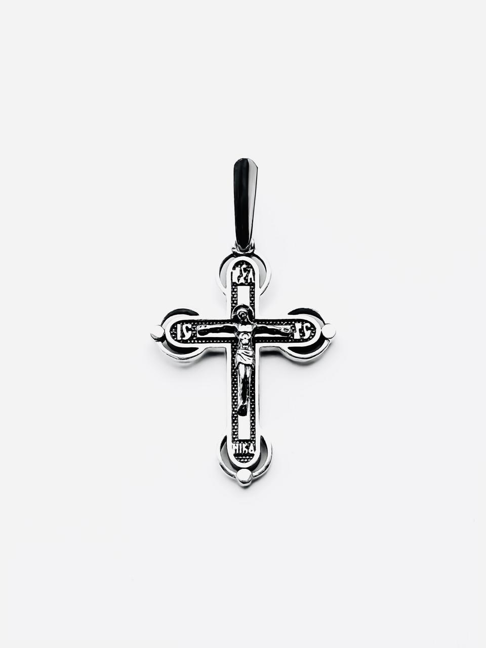 Крестик серебряный из 925 пробы (КДУ-46)