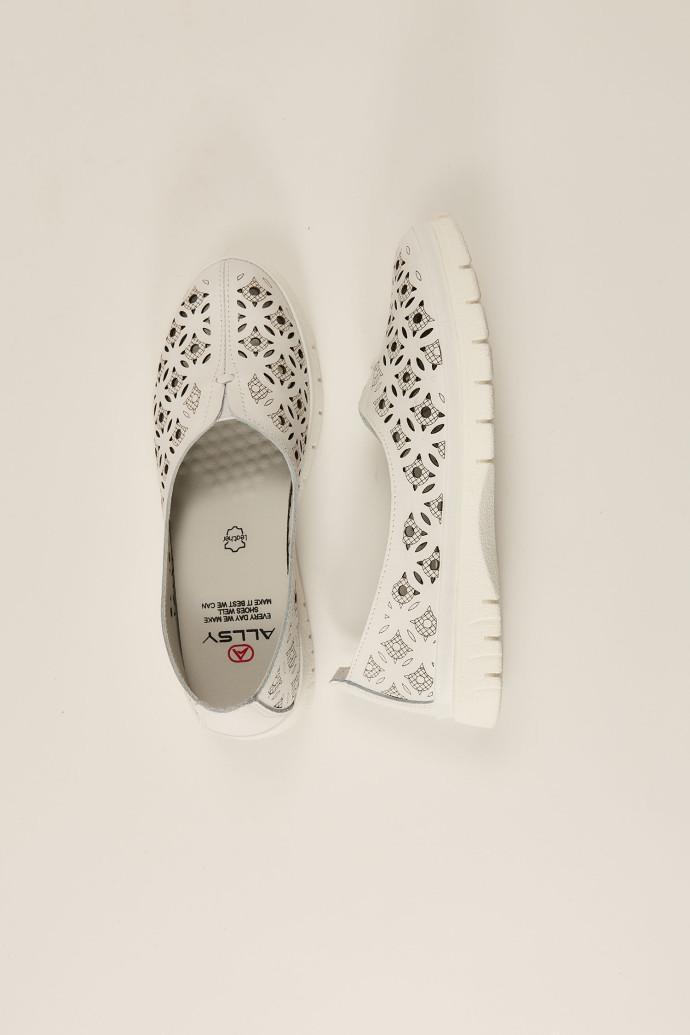 Мокасини жіночі ALLSY шкіряні р. 38 Білий (195180) - фото 2