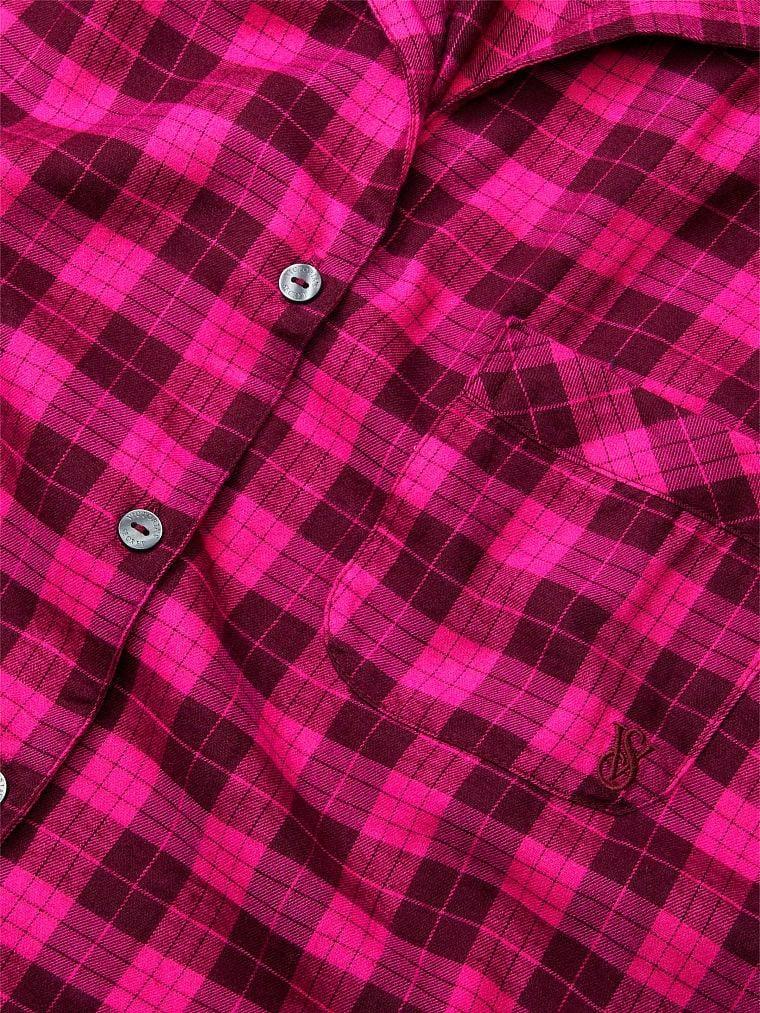 Пижама фланелевая Victoria's Secret рубашка/брюки в клетку XS Малиновый (2387869129) - фото 4 Пижама фланелевая Victoria's Secret рубашка/брюки в клетку XS Малиновый (2387869129) - фото 4