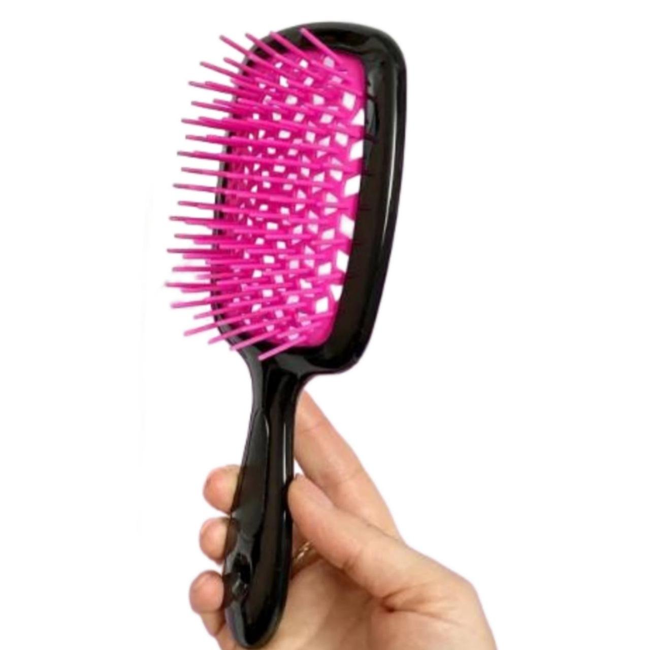 Гребінець для волосся Super Hair Brush Чорна фуксія (5239) - фото 7