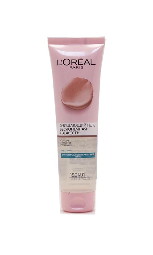 Гель для вмивання L'Oreal Paris Cleansing Gel Безкінечна свіжість троянда+лотос (16598) - фото 1