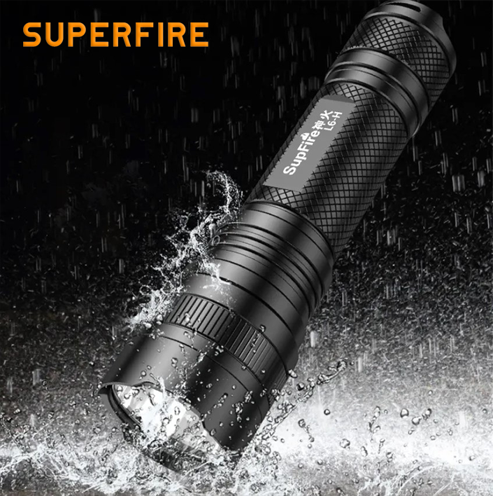 Ліхтар ручний акумуляторний SuperFire IP46 2000 Lm (L6-G) - фото 4