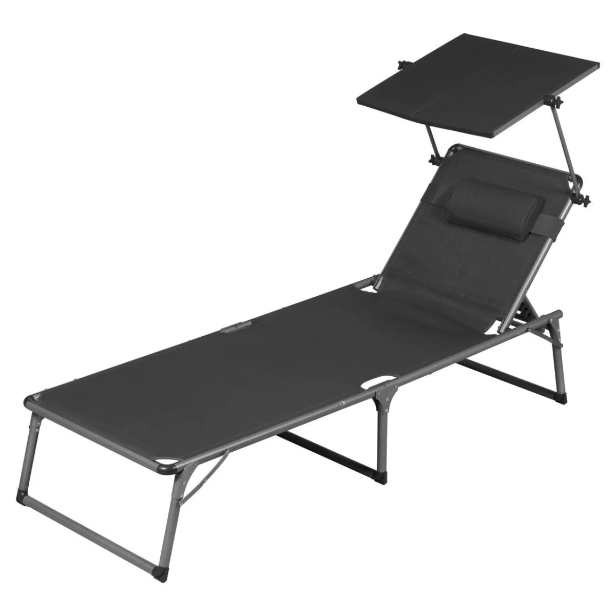 Шезлонг алюмінієвий Livarno Home Houston розкладний Сірий (100846) Шезлонг алюмінієвий Livarno Home Houston розкладний Сірий (100846)