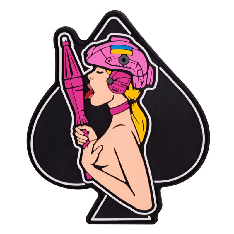 Патч ПВХ Дівчина-Піка рожева (PATCH-HUB-386) Патч ПВХ Дівчина-Піка рожева (PATCH-HUB-386)