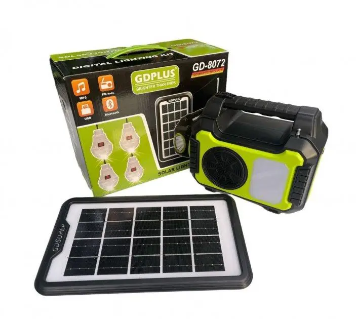 Фонарь портативный на солнечной батарее GDPlus GD-8072 и 4 лампочки - фото 6 Фонарь портативный на солнечной батарее GDPlus GD-8072 и 4 лампочки - фото 6