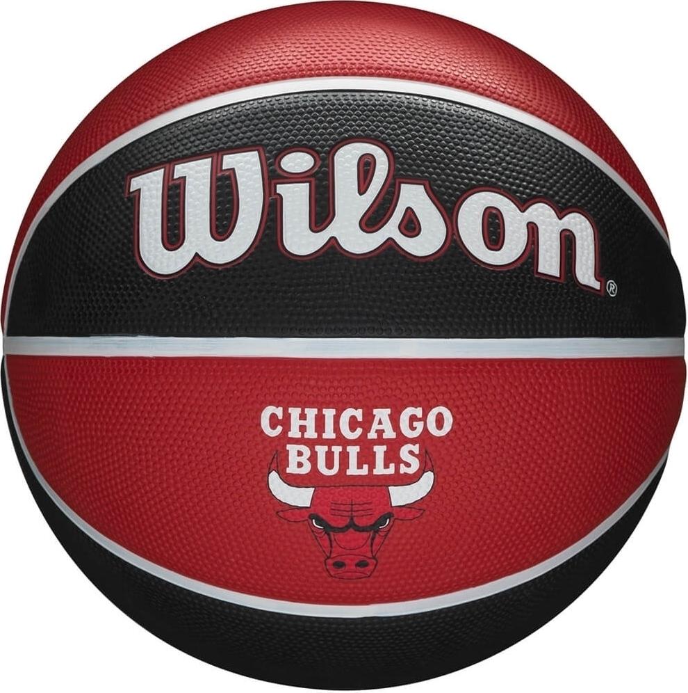 Баскетбольный мяч Wilson NBA TEAM TRIBUTE CHICAGO BULLS р. 7 Красно-черный (WTB1300XBCHI)
