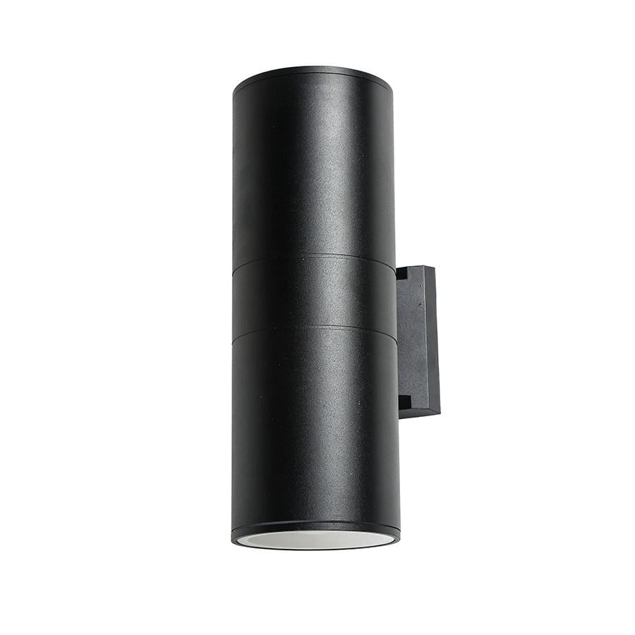 Светильник фасадный 923L608-2 с алюминиевым корпусом под две лампы Черный