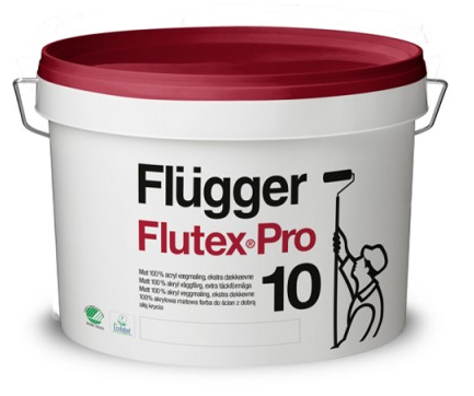 Краска акриловая Flugger Flutex Pro 10 шелковисто-матовая 9,1 л Прозрачный