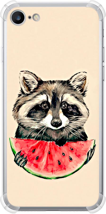 Чохол на iPhone 8 Єнотик з кавуном (4605sp-1031-42517)