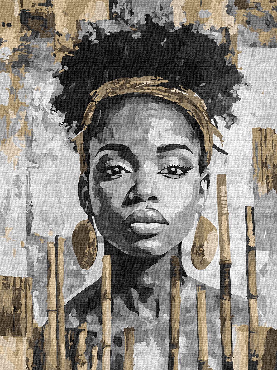 Набір для розпису по номерах Ideyka Екзотичний монохром КНО8566 30x40 см (MTT-199112)