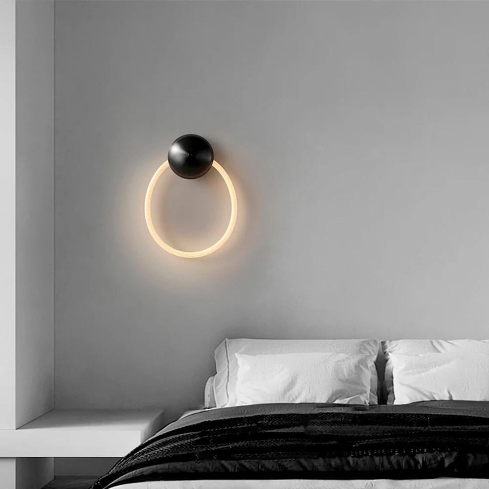 Светильник Line.F WM 25/850 L с гибким неоном на черной основе настенный (2432_4144)