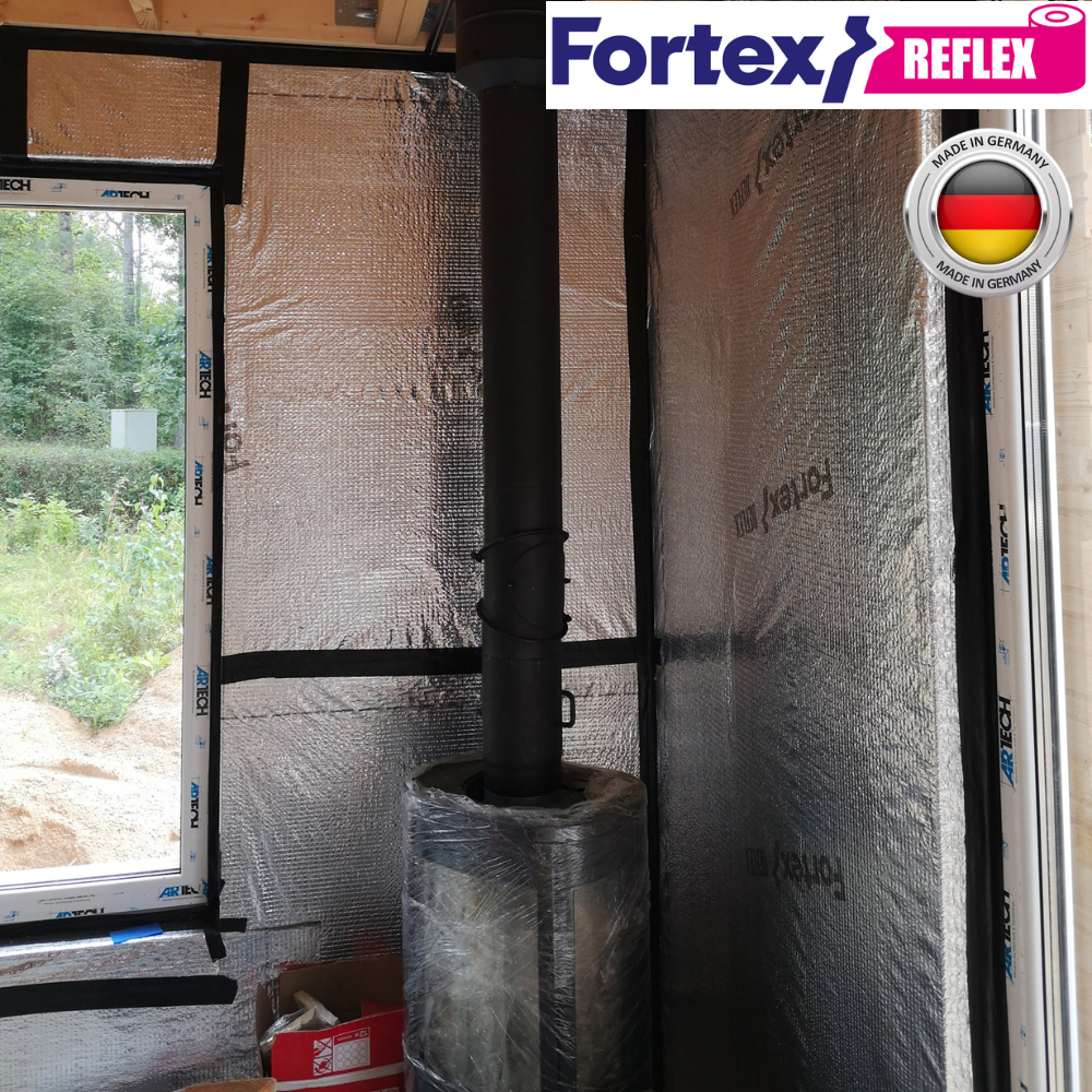 Плівка пароізоляційна Fortex Reflex армована 1,5 м x 50 м 75 м2 90 г/м2 (340011) - фото 13