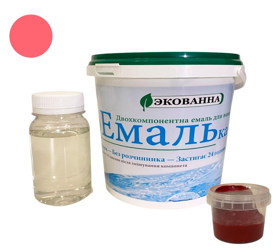 Эмаль для ванн реставрации ЭкоЭмалька 1000 г Красный (15175680)