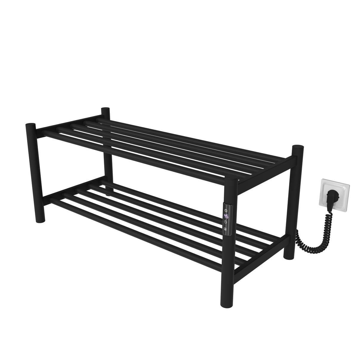 Сушилка электрическая Deffi Tiffany П2 JD03 правое подключение нержавеющая сталь 350х800 мм Черный (C.PT.35.80.2.EBR1)