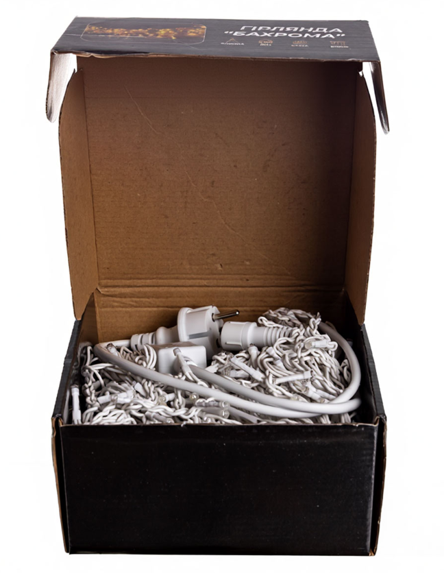 Гирлянда бахрома уличная 405 LED 25 м от сети белая нить Белый - фото 4 Гирлянда бахрома уличная 405 LED 25 м от сети белая нить Белый - фото 4