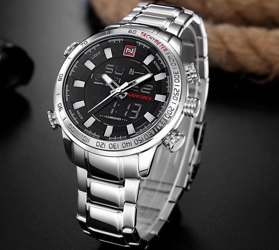 Часы наручные мужские Naviforce Savonna Silver (9093) - фото 4