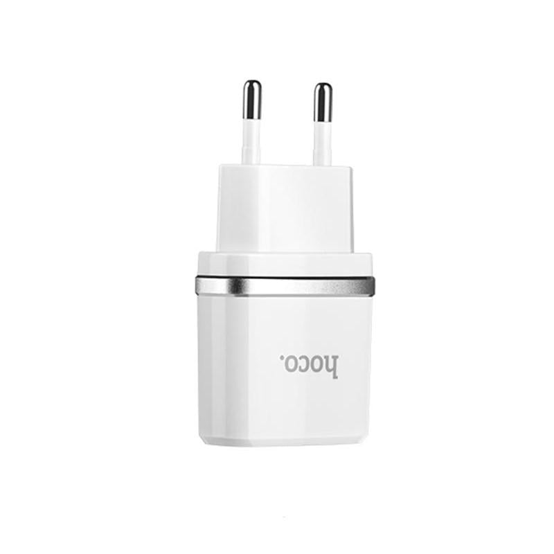 Зарядка Hoco C12 універсальна подвійний USB 2,4 A Білий (609755) Зарядка Hoco C12 універсальна подвійний USB 2,4 A Білий (609755)