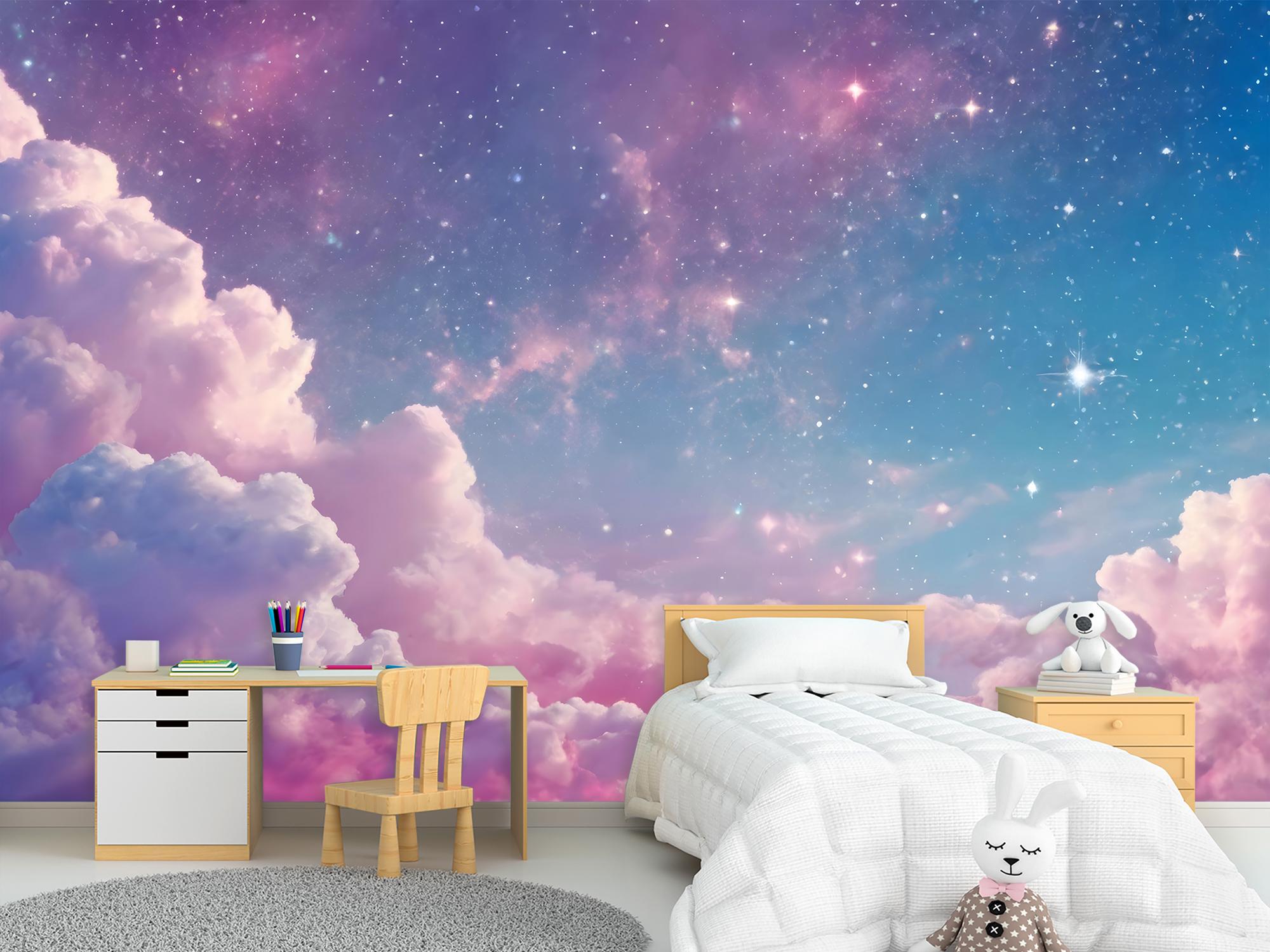 Фотообои флизелиновые Upstream Сказочные фиолетовые облака 315х210 см (S5KID-075/5) - фото 3