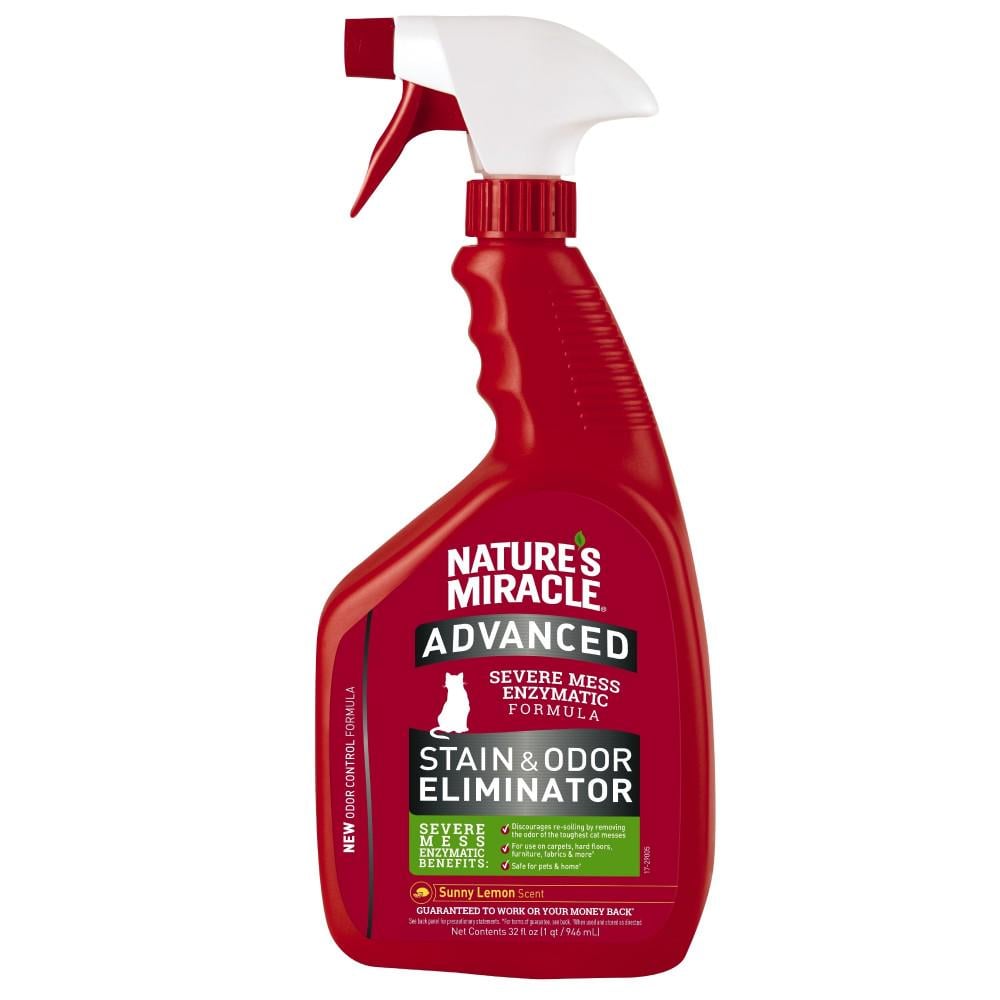 Спрей для видалення плям і запахів від кішок Nature's Miracle Advanced Stain and Odor Eliminator Sunny Lemon Scent
