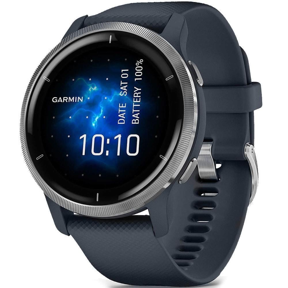 Смарт-часы Garmin Venu 2 Синий гранит с серебристым безелем (010-02430-10)