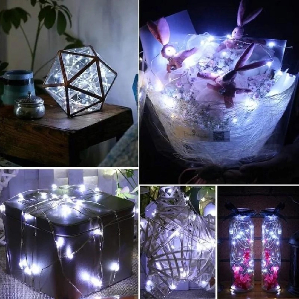 Гирлянда нить Роса от USB 8 режимов 500 LED IP44 50 м Білий - фото 4 Гирлянда нить Роса от USB 8 режимов 500 LED IP44 50 м Білий - фото 4