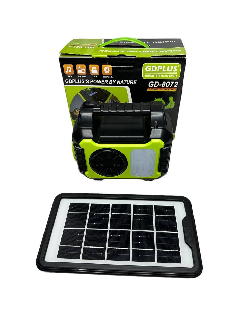 Сонячна система для освітлення та заряджання GDPlus GD-8072 10000 mAh із сонячною панеллю/ліхтарем/лампою - фото 9