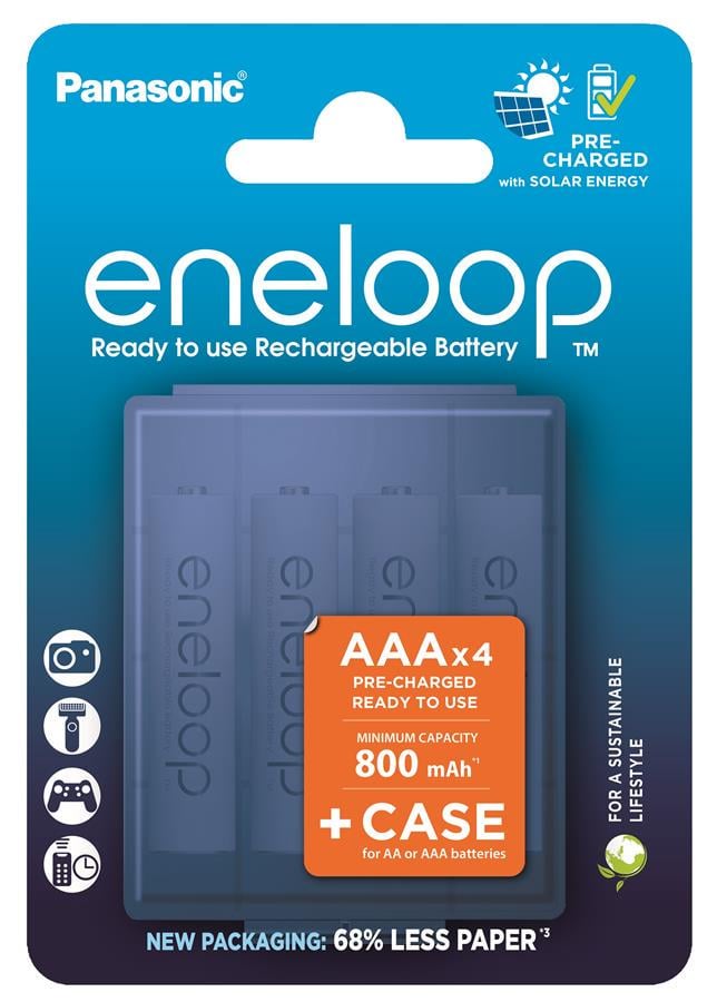 Аккумулятор Panasonic Eneloop AAA NI-MH 800 mAh 4 шт. с кейсом (BK-4MCDEC4CP) Аккумулятор Panasonic Eneloop AAA NI-MH 800 mAh 4 шт. с кейсом (BK-4MCDEC4CP)