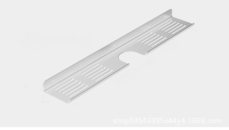 Полка настенная с отверстием под кран для ванной 50 см Белый (37241)