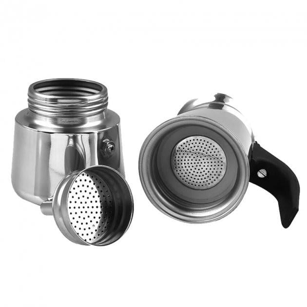 Гейзерна кавоварка Edenberg 9 чашок з нержавіючої сталі для газової печі (EB-3790) - фото 5 Гейзерна кавоварка Edenberg 9 чашок з нержавіючої сталі для газової печі (EB-3790) - фото 5