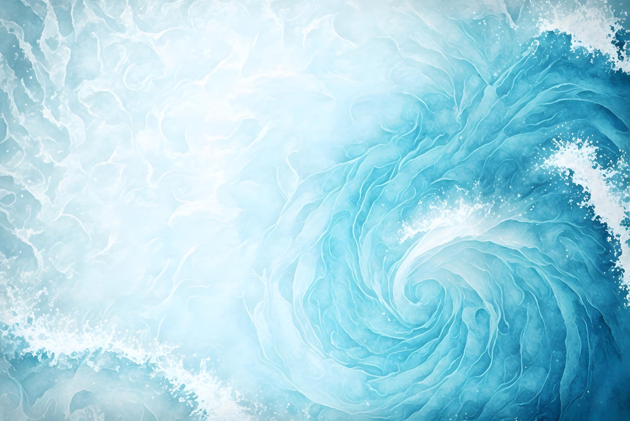 Фотообои флизелиновые Upstream Пастельный голубой цвет в форме волны 120х180 см (S5WTR-030/2)