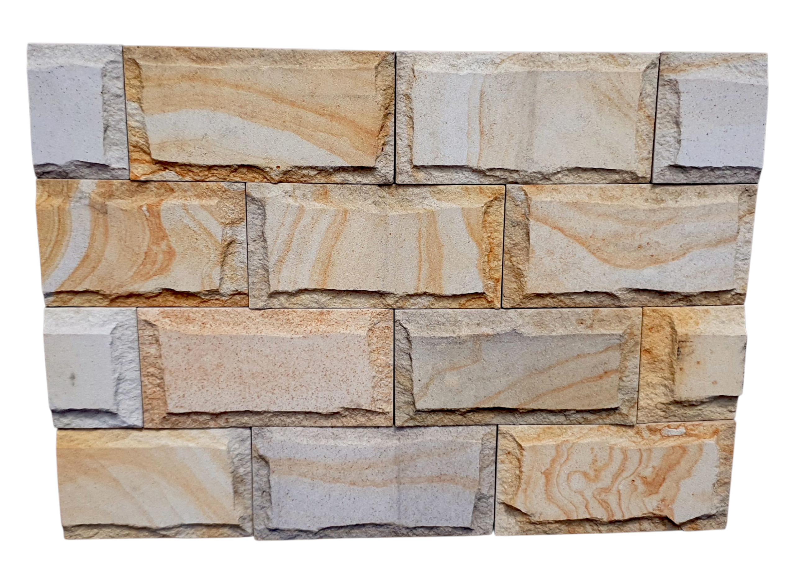Плитка пиляна рустована та каміну з каменю пісковика STONELAK OLD TOWN 10хL см для фасаду 1 м.кв./1 палета 10 м.кв. (991011)