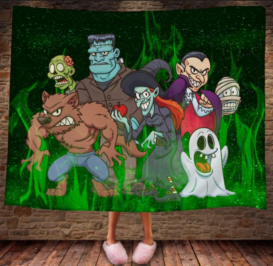 Плед с 3D принтом Персонажи и герои Хэллоуин 1410 150x200 см (epi_1757)