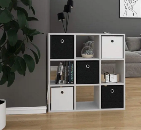 Етажерка для книг і декору на 9 комірок для зонування кімнати Білий (P20) - фото 3 Етажерка для книг і декору на 9 комірок для зонування кімнати Білий (P20) - фото 3