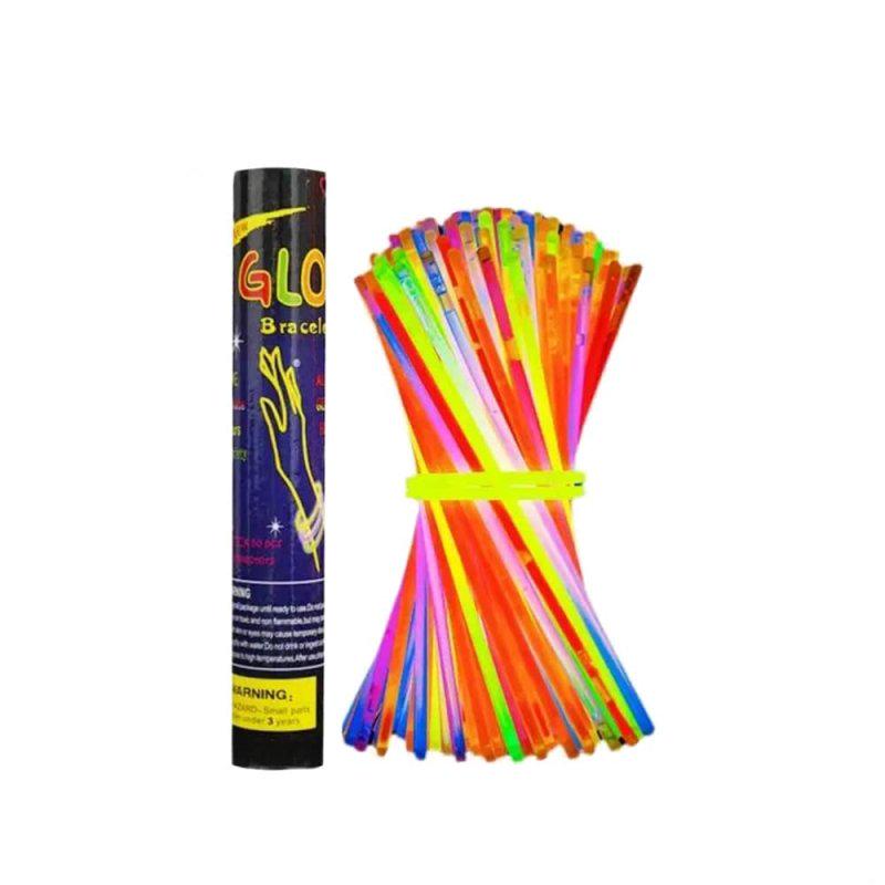 Браслеты-светлячки неоновые Glow Stick Bracelet с коннекторами 50 шт. Разноцветный