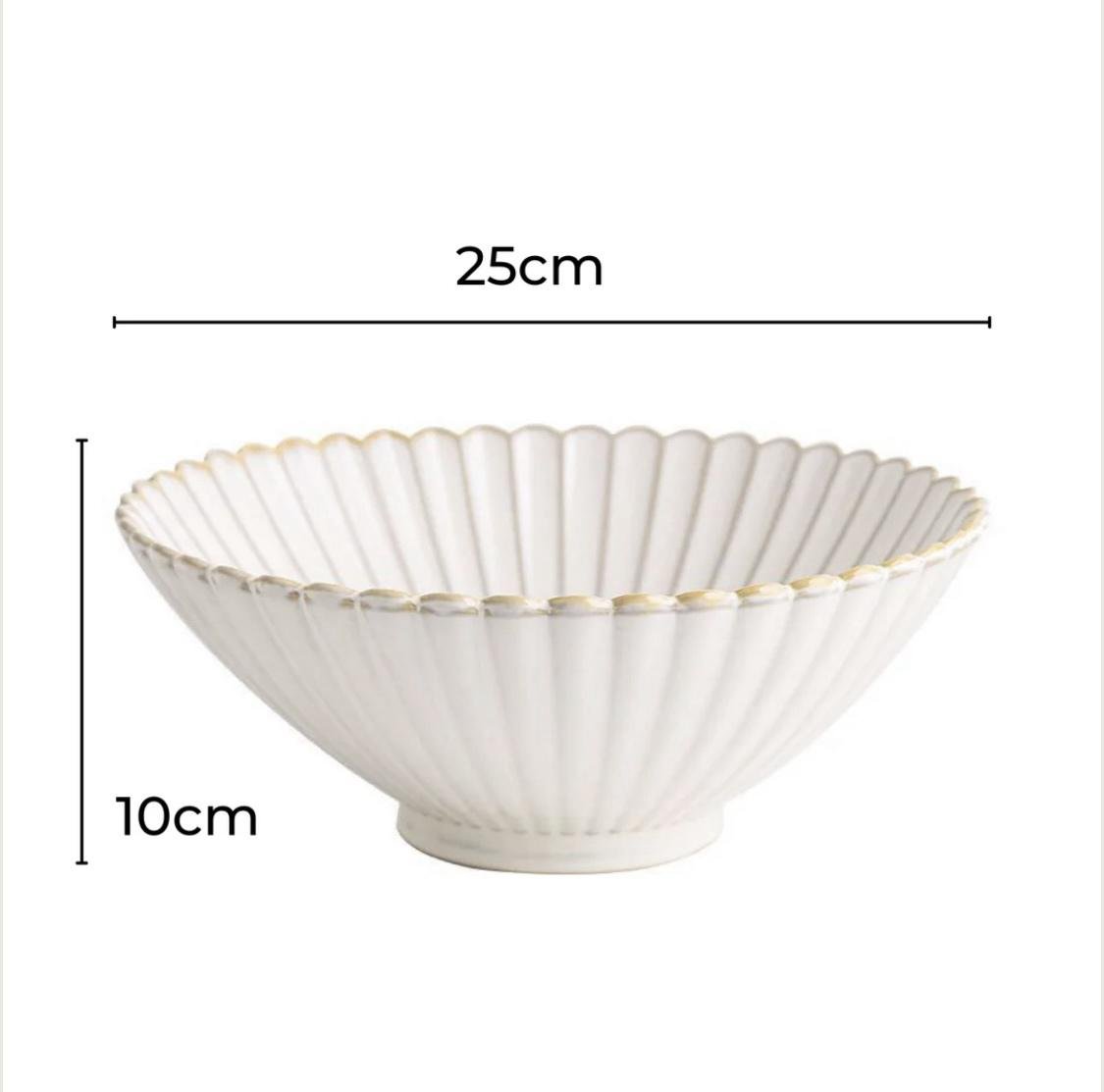 Пиала керамическая Элеганс 25 см Белый (90864) - фото 4