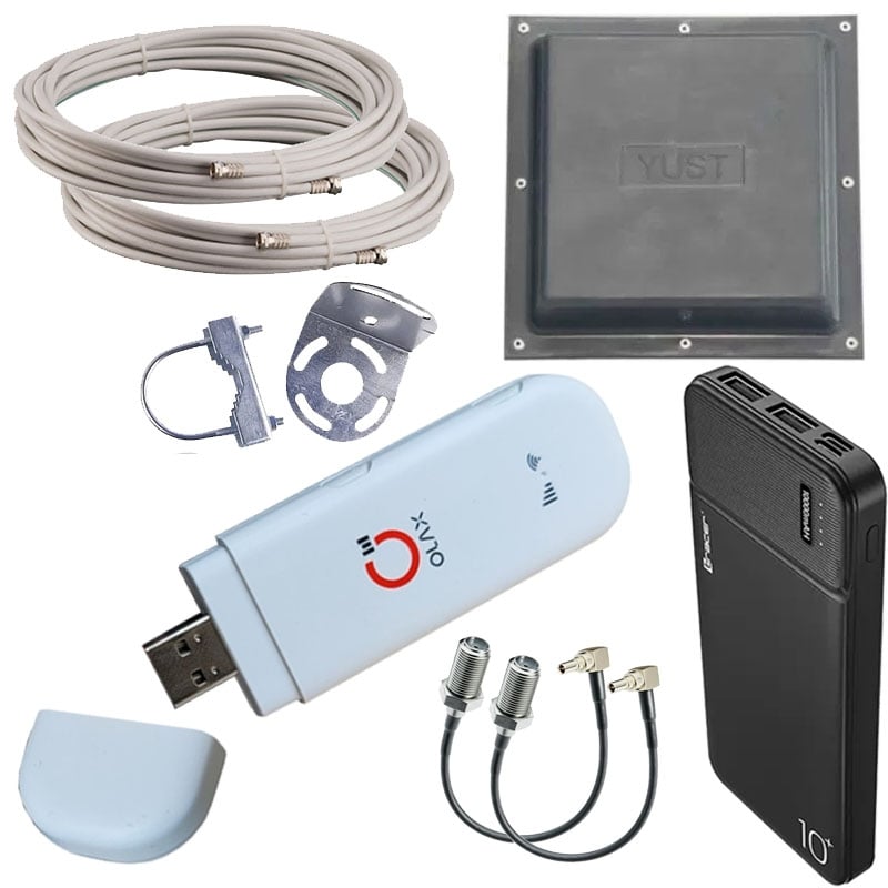 Комплект 3G/4G интернет Olax F90 антенна mimo/кабель 10 м/переходники/павербанк 10000 mAh (28690239)