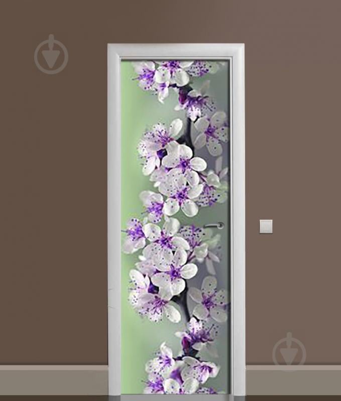 Наклейка на дверь Zatarga «Вишнёвое соцветие» 650х2000 мм виниловая 3Д наклейка декор самоклеящаяся Наклейка на дверь Zatarga «Вишнёвое соцветие» 650х2000 мм виниловая 3Д наклейка декор самоклеящаяся