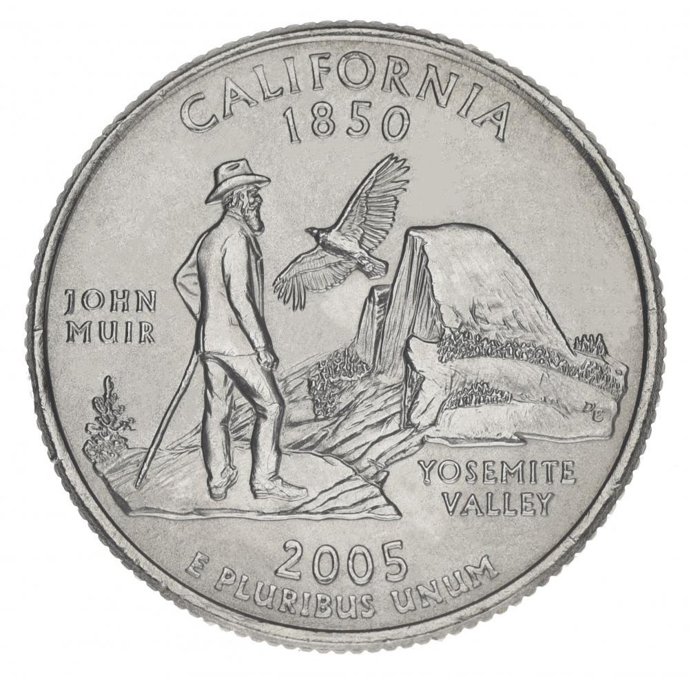 Коллекционная монета США 25 центов 2005 P Штаты и территории - Калифорния UNC (KM#370) Коллекционная монета США 25 центов 2005 P Штаты и территории - Калифорния UNC (KM#370)