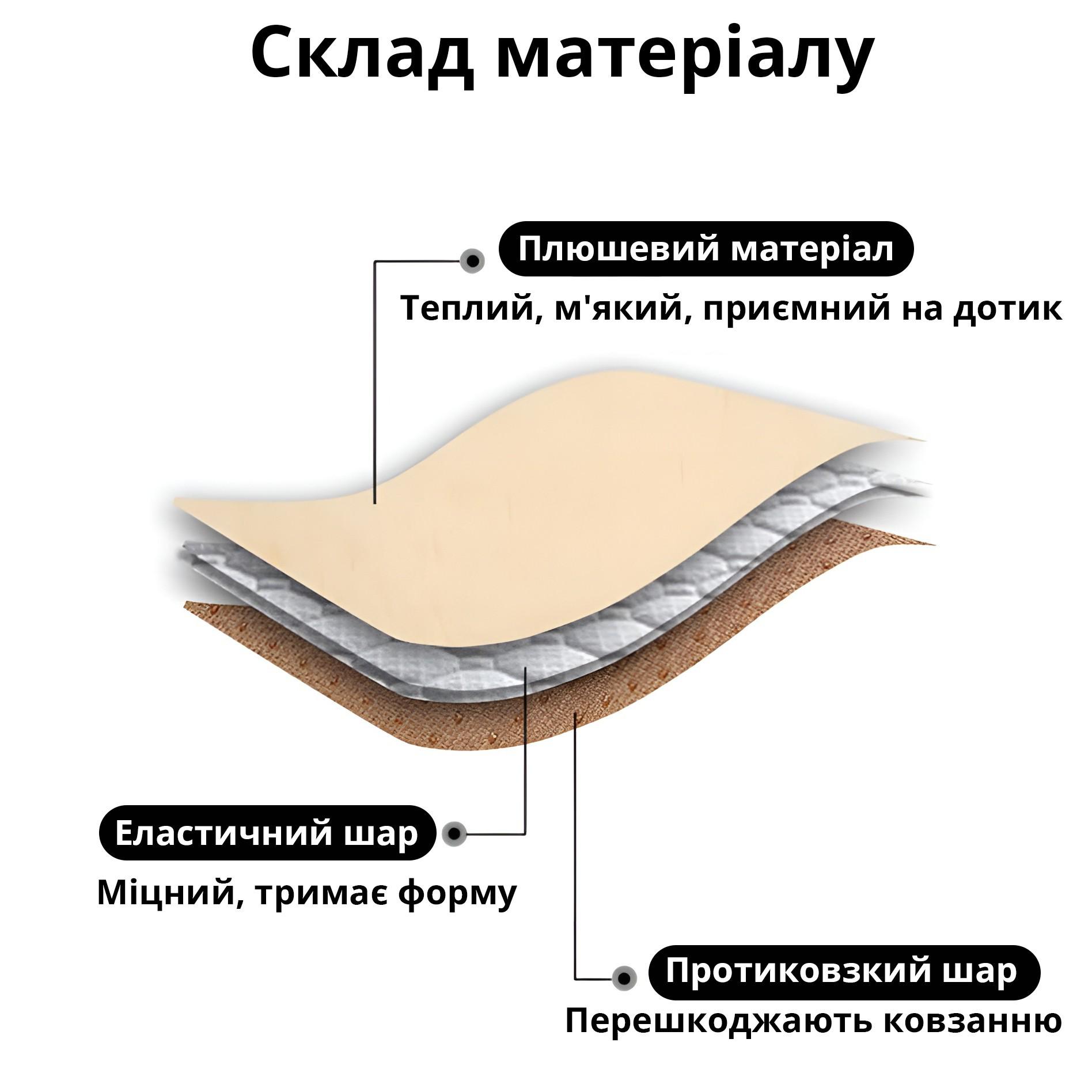 Комплект чохлів зі штучного хутра на заднє і переднє сидіння автомобіля протиковзкий Чорний - фото 5