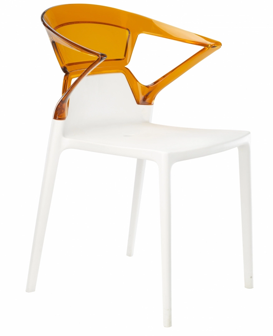 Кресло Litolan Papatya Ego-K Белое сидение Прозрачно-оранжевый (DR002029)