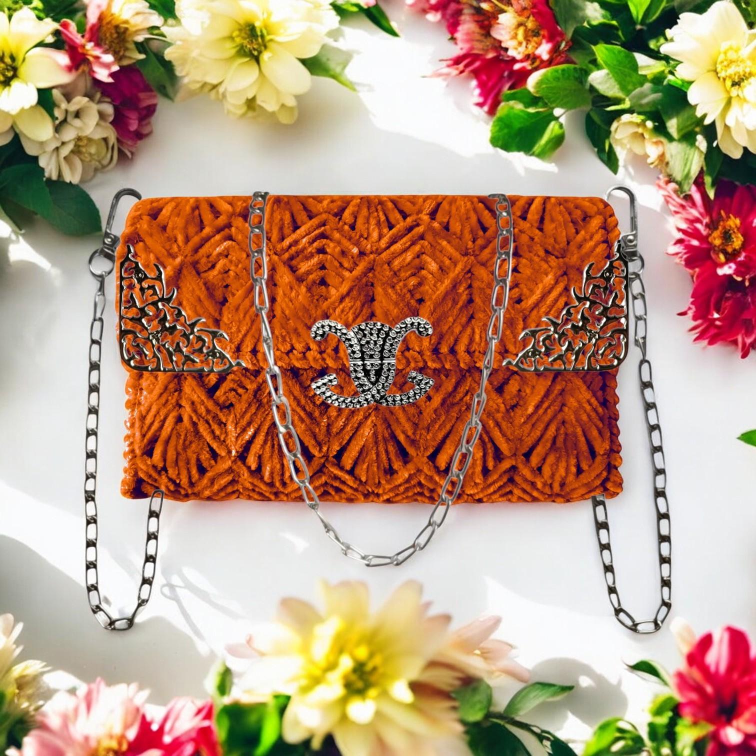 Набор для создания сумки из пластиковой канвы Серебряная лилия с нитками Темно-оранжевый (1596-5) - фото 3 Набор для создания сумки из пластиковой канвы Серебряная лилия с нитками Темно-оранжевый (1596-5) - фото 3