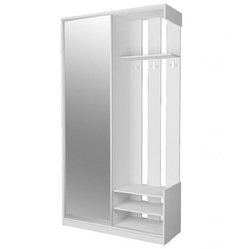 Прихожая напольная MEBLIBUD ARIF с зеркалом 110х45х210 см Белый